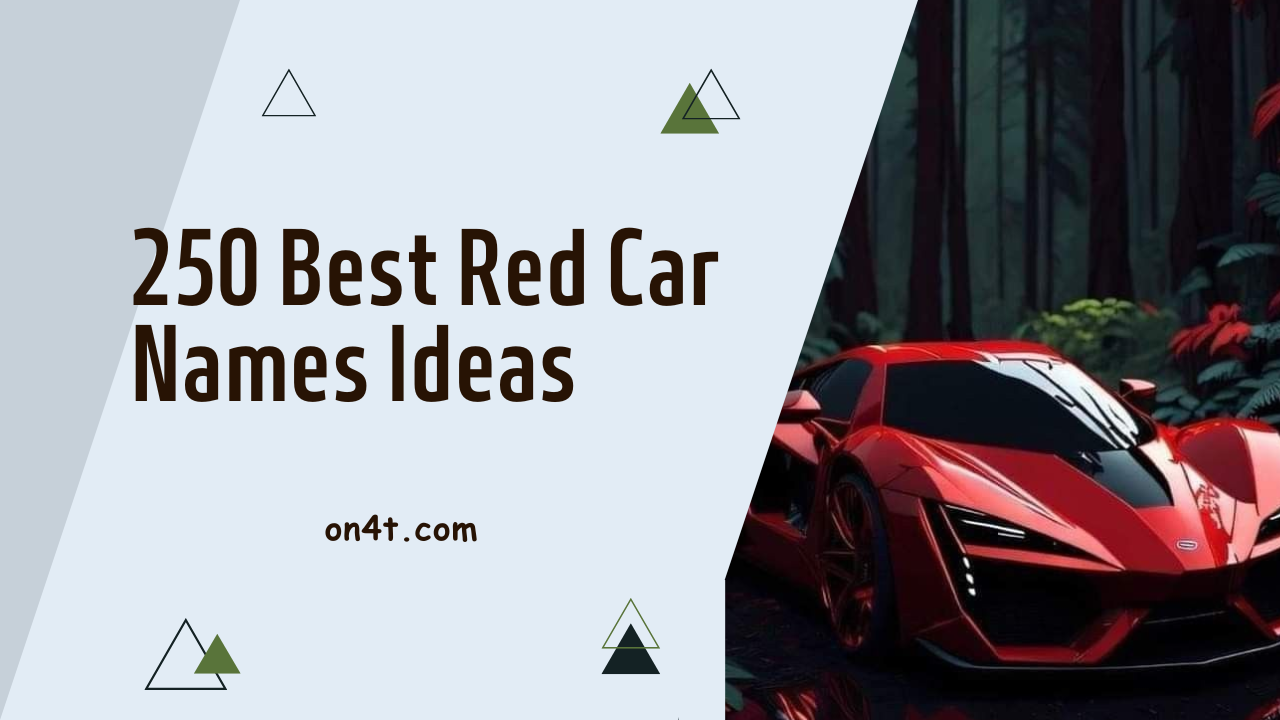 250 Best Red Car Names Ideas