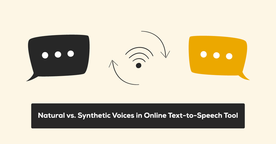 natural vs. synthetic voices in online text-to-speech tool