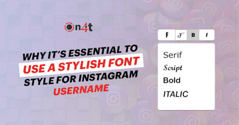 stylish font style for instagram username