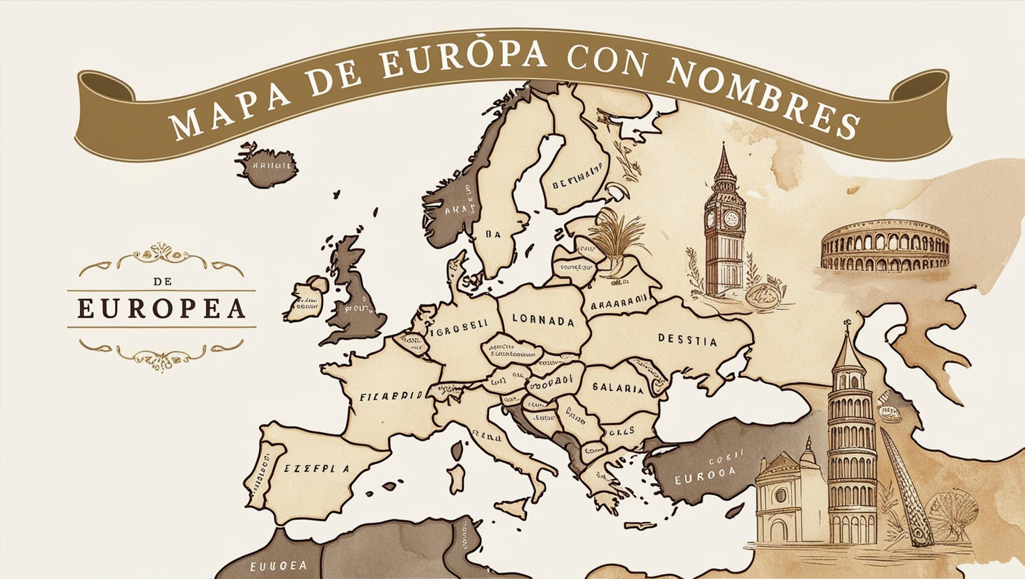 Mapa de Europa Con Nombres